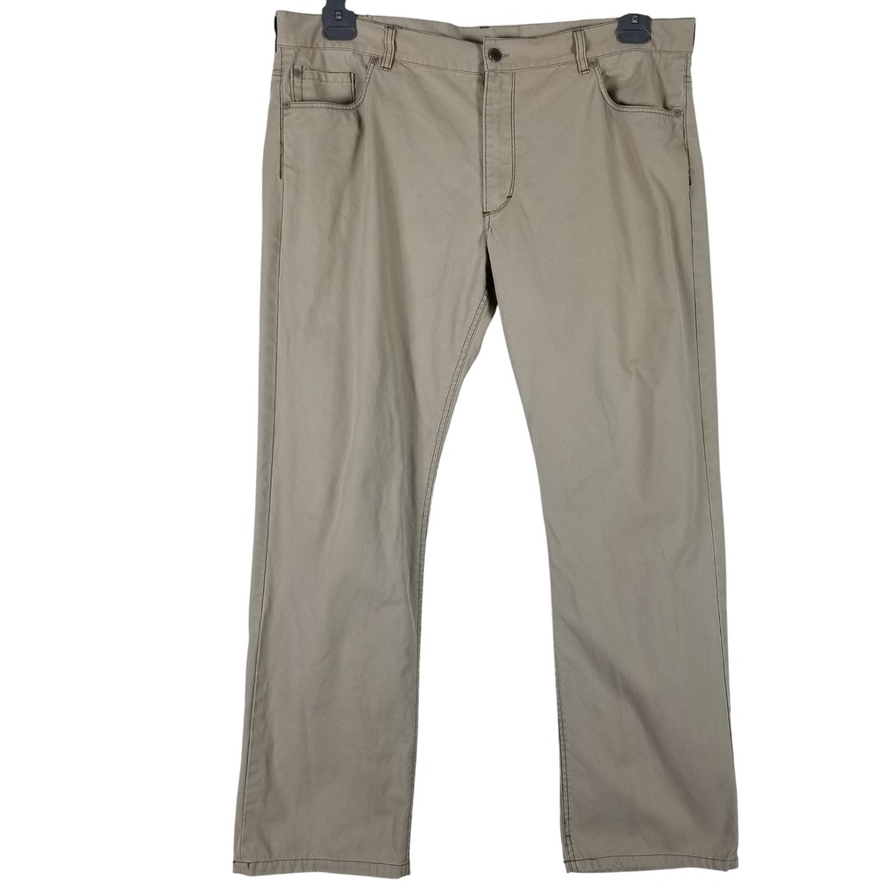 Woolrich Pants Mens 40x32 Khaki Cotton Straight Leg Workwear Chino 1871